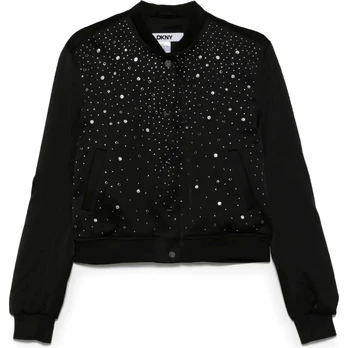 Bomberis moterims, Juoda, L/s studded bomber