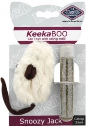Žaislas katėms su katžole Europet Bernina KeekaBoo, baltas, 8 cm kaina