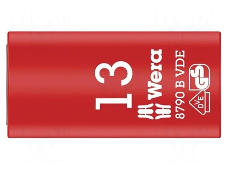Socket | 6-angles,insulated,socket spanner | HEX 13mm | 3/8" | 1kVAC