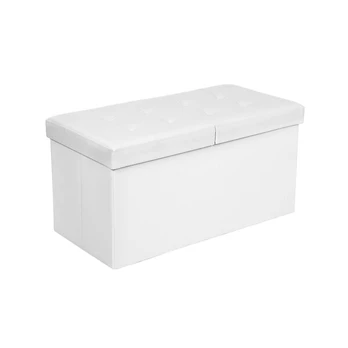 Suoliukas su atlenkiamu dangčiu 76 cm, baltas
