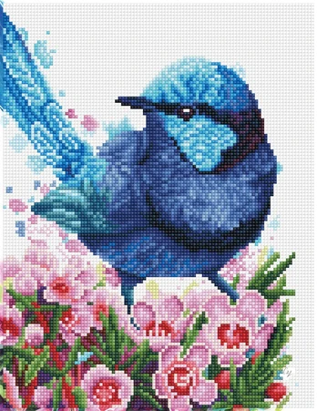 Deimantinė mozaika SPLENDID FAIRY WREN 27x35