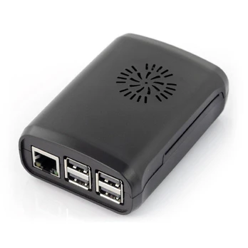 Simple Dėklas skirtas Raspberry Pi Model 3B+/3B/2B - juodas su ventiliatoriumi