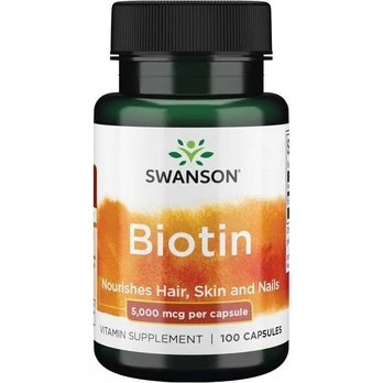 Swanson Biotinas 5mg 100 Kapsulių