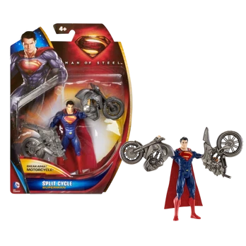 Superman figūrėlė su motociklu