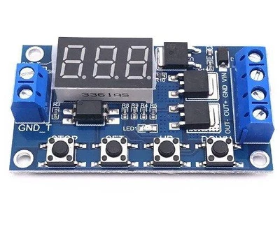 Programuojamas 1 kanalo laiko relės modulis 12V su LED indikatoriumi
