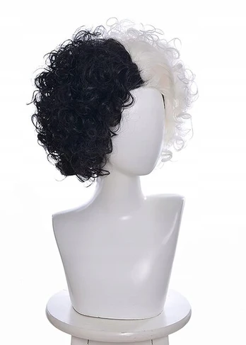 Perukas W79, 30 cm, juodas, baltas