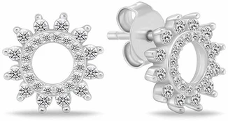 Brilio Silver Sidabrinis sun earrings with zircons EA1059W