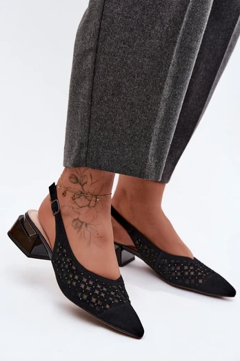 Ažūrinės basutės su kulnu Step in style