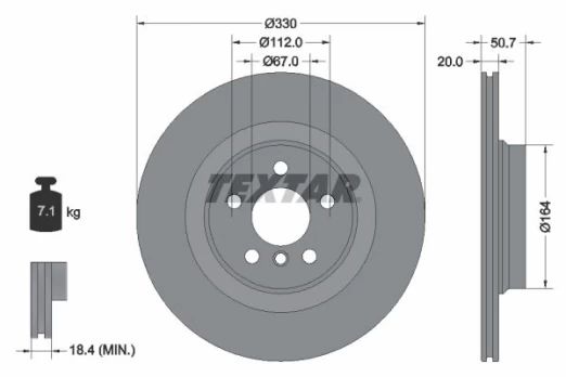TEXTAR 92306805 Brake Disc