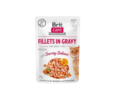 Brit Care Fillets In Gravy su lašiša, 85 g