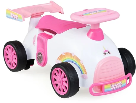 Vaikiškas stumdomas automobilis rožinis