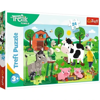 Trefl dėlionė 24 vnt. - Treflikai kaime