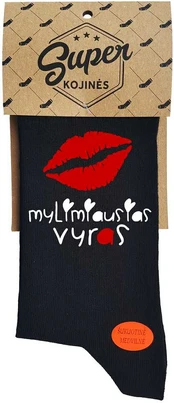 Kojinės "Mylimiausias vyras su bučkiu"