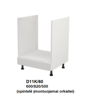Extom Pastatoma spintelė orkaitei Sidabrinis D11K/60