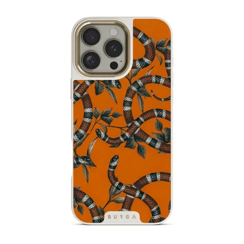 Bitter Apricot - Snake iPhone 16 Pro Max Case, Elite Light (MagSafe) / Gold