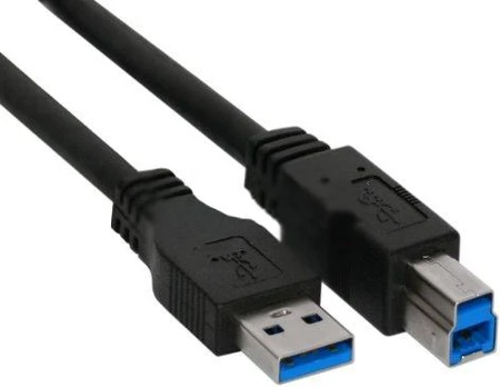 USB kabelis InLine USB-A - USB-B 5 m Juodas (35350)