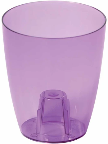 Prosperplast Vazonas orchidėjoms Coubi 18x16cm, 2.4L, skaidrus violetinis