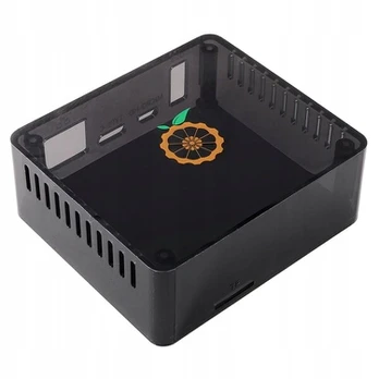 Dėklas mikrokompiuteriui Orange Pi Zero 2, permatomas juodas