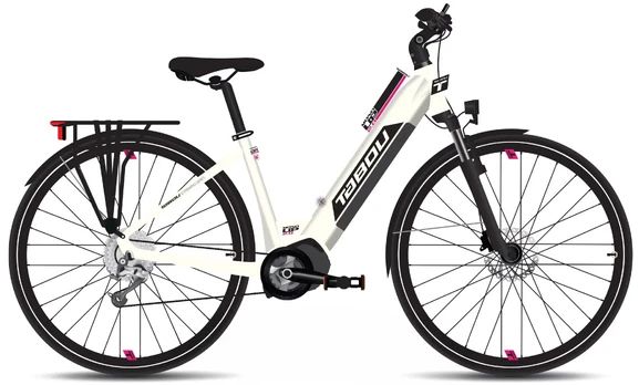 Elektrinis dviratis Tabou Mono UP 2.0 white-pink-16"