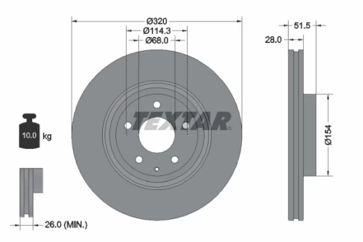 TEXTAR 92315203 Brake Disc