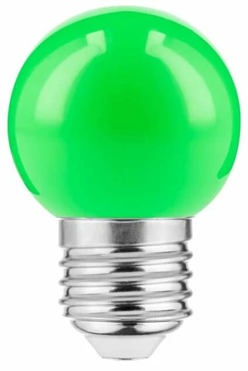 LED LIGHT SOURCE, B45C, Žalias, E27, 1,0W, AC220-240V, 270°, 50lm