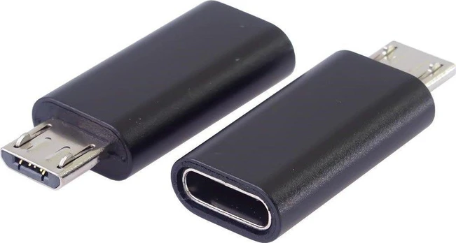 Adapteris USB PremiumCord USB-C - microUSB Juodas (kur31-20)