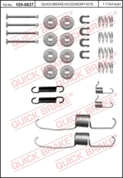 QUICK BRAKE QB105-0637 Brake shoe fitting kit