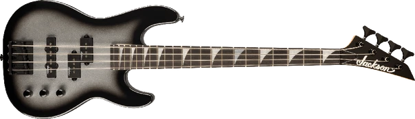 Pamažinto dydžio bosinė gitara Jackson JS Concert Bass Minion JS1X, sidabrinė