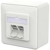 METZ CONNECT Anschlussdose E-DAT C6A LSA++ 2 Port AP verkehrswei
