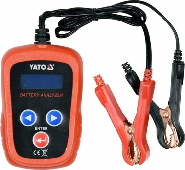 YATO ELEKTRONINIS AKUMULIATORIŲ TESTERIS