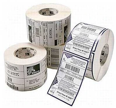 Zebra LABEL, POLYETHYLENE, 76X25MM, THERMAL TRANSFER, POLYE 3100T GLOSS, PERMANENT ADHESIVE, 76MM CORE