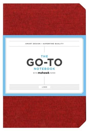 Go-To Notebook with Mohawk Paper, Brick Red Lined