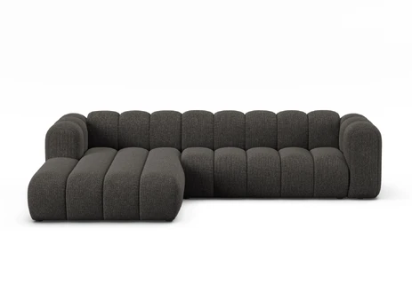 Modular Left Corner Sofa, "Lupine", 4 Seats, 290x177x70, Dark Grey