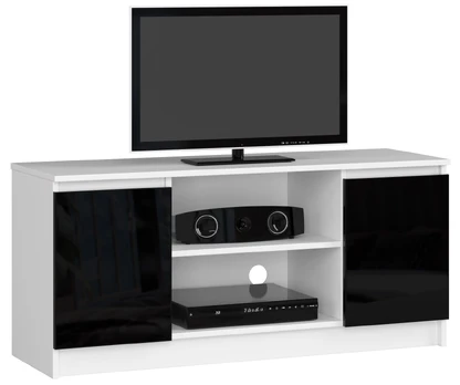 TV staliukas RTV K120, balta/blizgi juoda