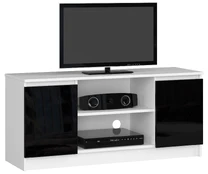 TV staliukas RTV K120, balta/blizgi juoda kaina