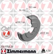 Stabdžių būgnas ZIMMERMANN 250.1750.20 kaina