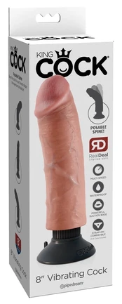 Vibruojantis dildo KING COCK 8 kaina