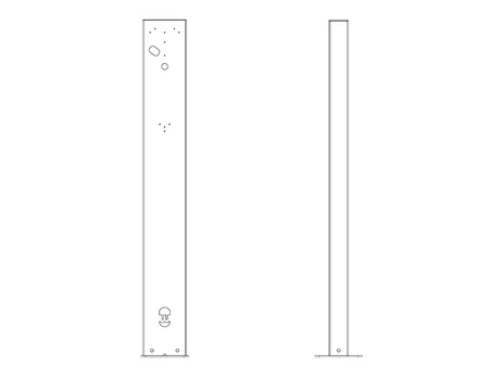 Automobilių įkrovimo stotelės stovas Wallbox Pedestal Eiffel Basic Mono for Pulsar