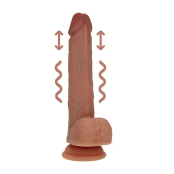 Dual Density Silicone Vibrating Thrusting Model 7" Tan - Realistic Design