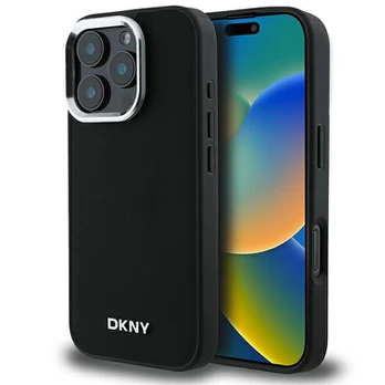 DKNY DKHMP16XPSCMCLK iPhone 16 Pro Max 6.9" juoda/juodas hardcase Plain Sidabrinis Logo MagSafe