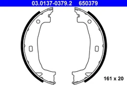 ATE 03.0137-0379.2 Brake shoe set kaina