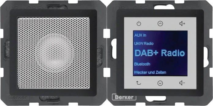 Radijas Hager Touch DAB+ Bluetooth su garsiakalbiu antracitas aksomas (30806086)