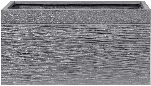 Beliani Doniczka 60 x 29 x 30 cm pilka MYRA