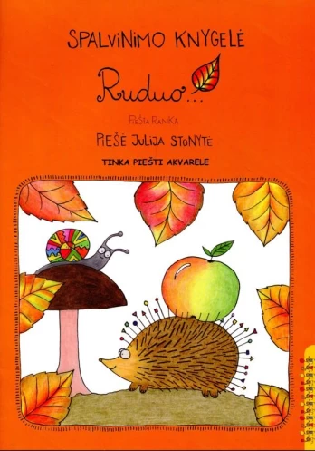 Ruduo. Spalvinimo knygelė piešta ranka