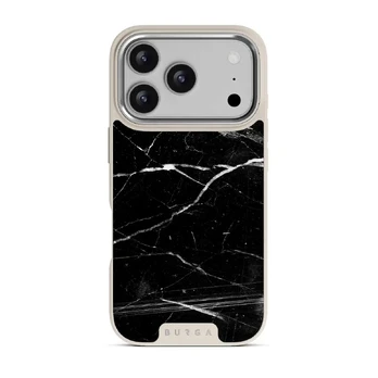 Noir Origin - Black Marble iPhone 17 Pro Case, Elite Light (MagSafe) / Silver