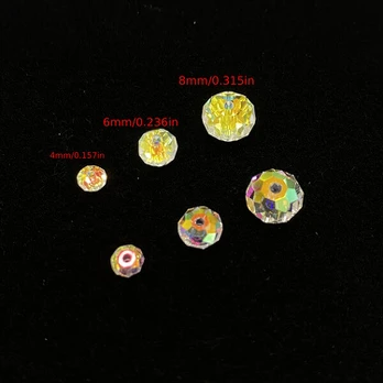 Stiklo karoliukai, 4mm/approx 116pcs