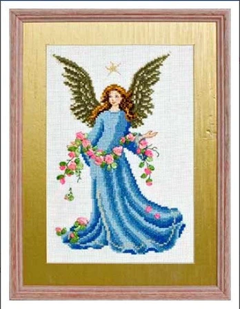 Cross stitch kit PANNA "Angel with roses" PF-0437