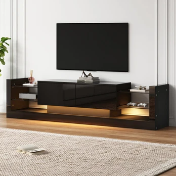TV spintelė su LED, 181 cm, iki 80 colių, 2 stalčiai, 1 vnt