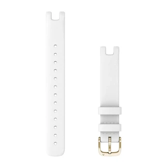 Apyrankė Garmin Lily Bands (14 mm), White leather, cream gold hardware