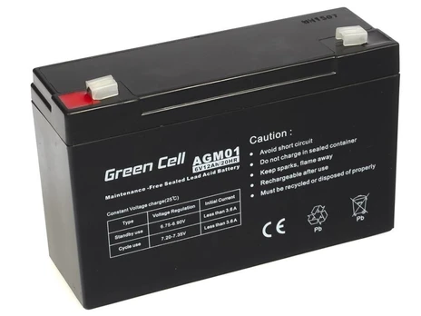Green Cell AGM Battery 6V 12Ah 12.000 mAh Rūgštinis akumuliatorius (VRLA)